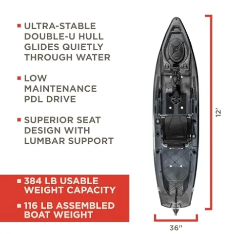 Old Town Sportsman PDL 120 Pedal Fishing Kayak Steel Camo