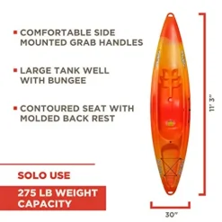 Old Town Twister Sit-On-Top Kayak Sunrise 11ft 3in