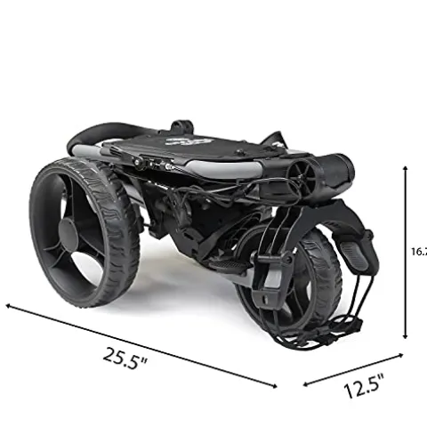 OMADA GOLF Trilite Golf Push Cart | Lightweight Folding Stand | Grey/Black