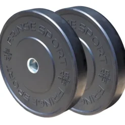 OneFitWonder Black Bumper Plate Set – 160 lbs for Weightlifting & Strength Training
