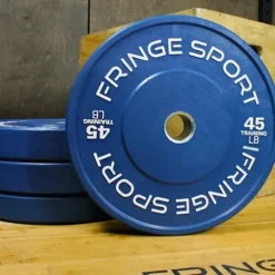 OneFitWonder Bumper Plate Set – Virgin Rubber w/ Steel Insert – Low Odor + Dead Bounce – Crossfit, Olympic Weightlifting, & Strength Training – 260 lbs