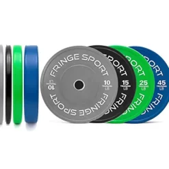 OneFitWonder Bumper Plate Sets Virgin Rubber with Steel Insert – Crossfit, Olympic Weightlifting, Strength Training Equipment (190)