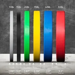 OneFitWonder Bumper Plate Set Virgin Rubber Steel Insert Strength Training Equipment (230)