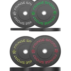 OneFitWonder Fringe Sport Contrast Bumper Plates Set 260 lbs