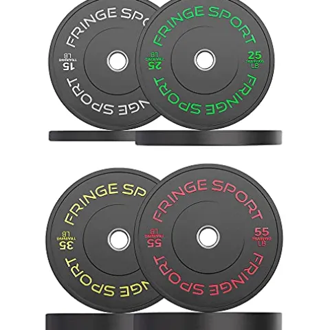 OneFitWonder Fringe Sport Contrast Bumper Plates Set 260 lbs