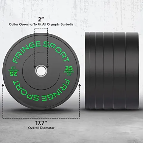 OneFitWonder Fringe Sport Contrast Bumper Plates Set 260 lbs