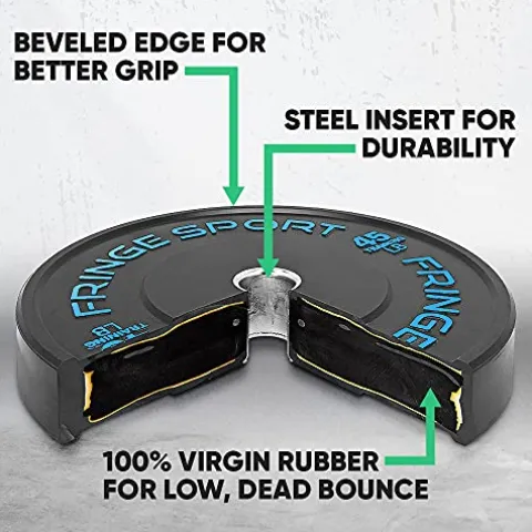 OneFitWonder Fringe Sport Contrast Bumper Plates Set 260 lbs