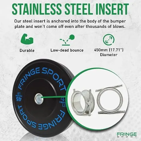 OneFitWonder Fringe Sport Contrast Bumper Plates Set 390 lbs