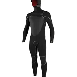 O’Neill 5.5/4 Psycho Tech Chest Zip Hooded Wetsuit 2022 – Medium Black/Black