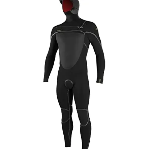 O’Neill 5.5/4 Psycho Tech Chest Zip Hooded Wetsuit 2022 – Medium Black/Black