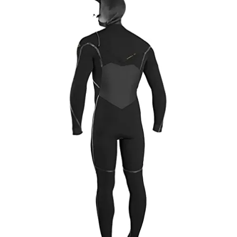 O’Neill 5.5/4 Psycho Tech Chest Zip Hooded Wetsuit 2022 – Medium Black/Black