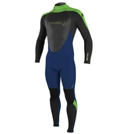 O’NEILL Girl’s Epic 4/3mm Back Zip Full Wetsuit Navy/Black/Dayglo