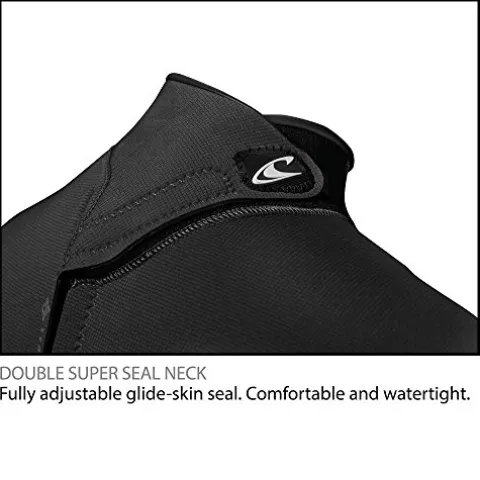 O’Neill Men’s Heat 4/3mm Back Zip Full Wetsuit Black/Black