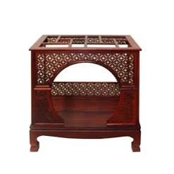 orientliving Chinese Rosewood Furniture Canopy Bed Miniature Display Brown