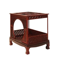 orientliving Chinese Rosewood Furniture Canopy Bed Miniature Display Brown