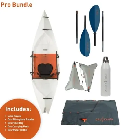Oru Kayak Foldable Lake Starter Bundle White