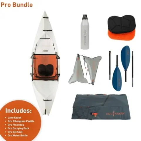 Oru Kayak Lake Sport Starter Bundle White