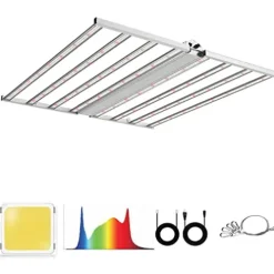 OSTEK 660W Full Spectrum LED Grow Light for Indoor Plants, Dimmable, Waterproof
