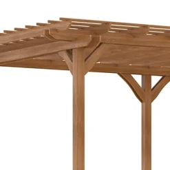 Outsunny 12′ x 20′ Outdoor Pergola Wood Gazebo Brown