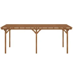 Outsunny 12′ x 20′ Outdoor Pergola Wood Gazebo Brown