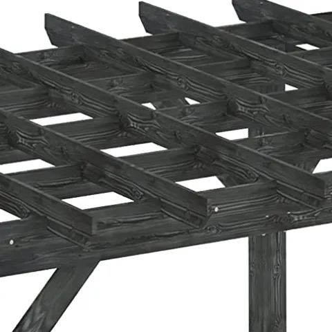 Outsunny 12′ x 10′ Weather-Resistant Cedar Wood Patio Pergola Black