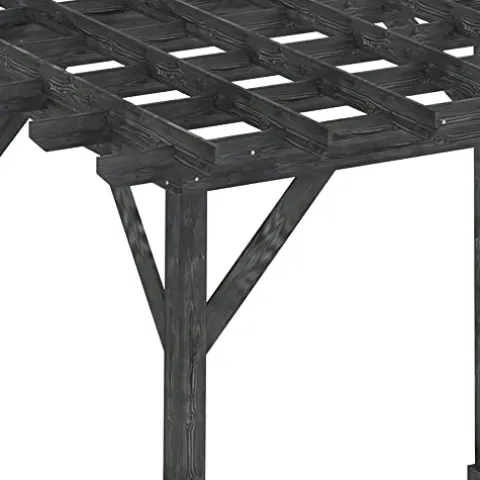 Outsunny 12′ x 10′ Weather-Resistant Cedar Wood Patio Pergola Black