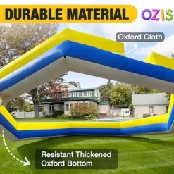 OZIS 26FT Inflatable Gaga Ball Pit with Built-in Blower Blue & Yellow