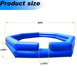 OZIS 20FT PVC Inflatable Gaga Ball Pit with Built-in Blower Blue