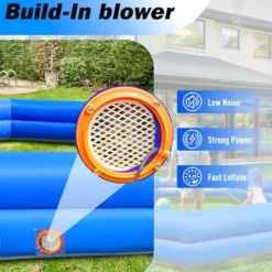 OZIS 20FT PVC Inflatable Gaga Ball Pit with Built-in Blower Blue