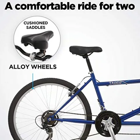 Pacific Dualie Adult Tandem Cruiser Bike Blue