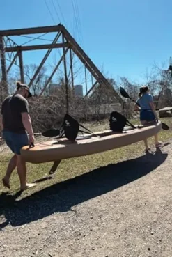 Paddle North 12′ Karve Kayak XL Two-Person Inflatable Kayak – Wood Grain