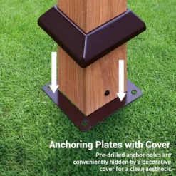 Paragon Outdoor 11′ x 16′ Florence Aluminum Pergola with Gray Canopy