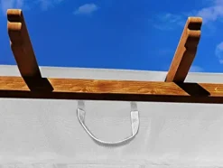 Paragon Outdoor 11’x11′ Aluminum Pergola with Retractable Canopy Off-White