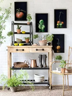 Park Hill Collection Garden Potting Cart Natural