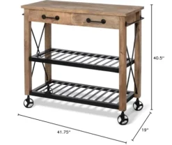 Park Hill Collection Garden Potting Cart Natural