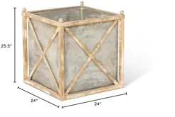 Park Hill Collection Manor Metal Estate Planter Large Aged Metal