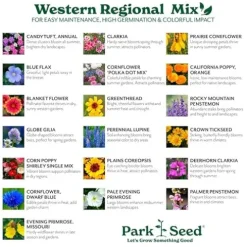 Park Seed Grow Your Own Wildflower Garden Seeds Mixture 25 lbs – Western Regional Mix