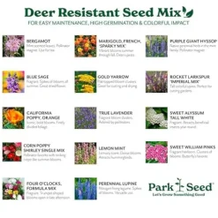 Park Seed Vibrant Annual and Perennial Wildflower Garden Seed Mixture 50 lbs Deer Resistant Mix