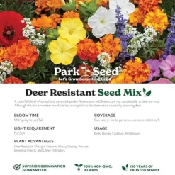 Park Seed Wildflower Garden Seed Mixture Deer Resistant Mix 25 lbs