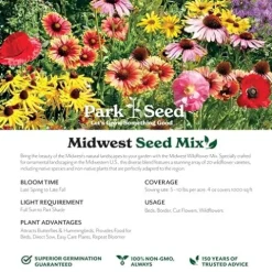 Park Seed Wildflower Garden Seeds Mixture Midwest Regional Mix 50 lbs