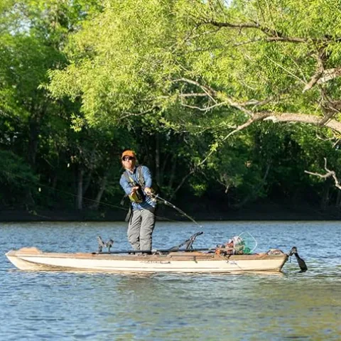 Pelican Catch 130 Hydryve II Sit-on-Top Fishing Kayak Sandstone