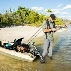 Pelican Catch PWR 100 Fishing Kayak – Ergo360 Seating System – 10 ft – Light Kaki