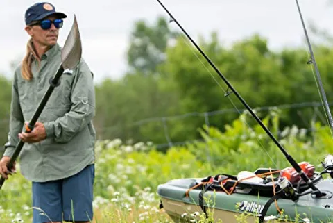 Pelican Sentinel 100X Angler Fishing Kayak Khaki Camo