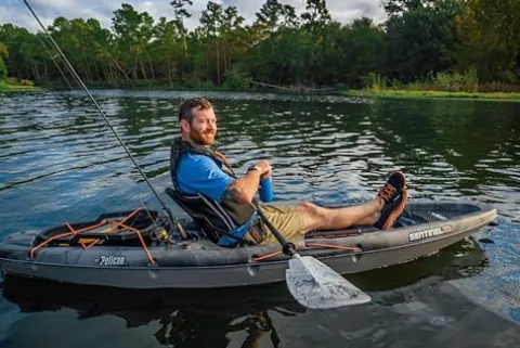 Pelican Sentinel 100X Angler Fishing Kayak Vapor Black