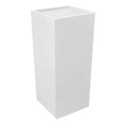 Pemberly Row 2-Piece Modern Style Steel Planter Set White
