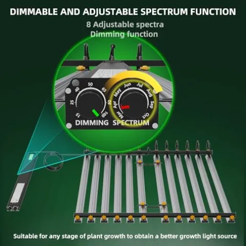 PEPPER FARM LED Grow Light PF12000 Full Spectrum for Seedlings and Veg Bloom White