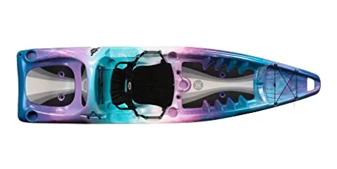 Perception Kayaks Hangtime 11 Recreational Kayak – Reclining Seat – Rear Lounging Seat – 11 ft – Funkadelic