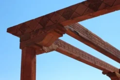 Pergola Southwestern Style Rustic Carved Gazebo 10×10