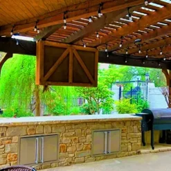 Pergola World Outdoor TV Enclosure Western Red Cedar Unstained/Raw