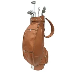 Piel Leather Deluxe Golf Bag Chocolate